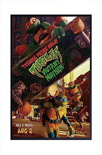 Theissen Teenage Mutant Ninja Turtles Mutant Mayhem Filmposter, Poster für Schlafzimmer, Wanddekoration, mattes Poster, rahmenloses Geschenk, 28 x 43 cm