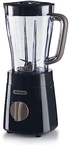 Ariete 576 Frullatore Breakfast, Frullatore, 500W, 4 lame in acciaio inox, 2 velocità + Funzione Pulse, Capacità 1,5 L, Piedini antiscivolo, Coperchio superiore, Dark Grey