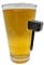 solo-pro master your game Unique Gift for Men, Pint Beer Glass with Thors Hammer Embedded, Unique Birthday Gift Dad Brother