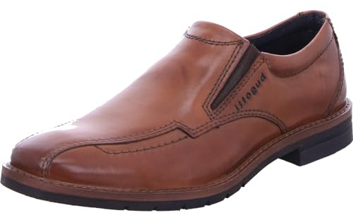 bugatti Derbyschuhe Business Halbschuh Händische Two-Tone-Finish Leder Anzugschuhe mit Bequemen Passform, Cognac, 46 EU