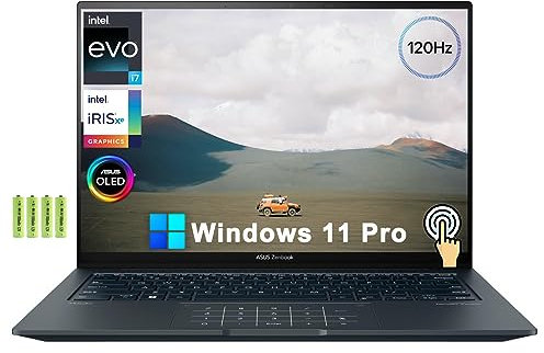 Asus Zenbook 14X OLED Business Laptop[Windows 11 Pro], 14.5 2.8K(2880x1800) 120Hz Touchscreen, 13th Gen Intel 14-Core i7-13700H, 16GB LPDDR5 RAM, 2TB SSD, Backlit KB, WiFi, Thunderbolt 4, w/Battery