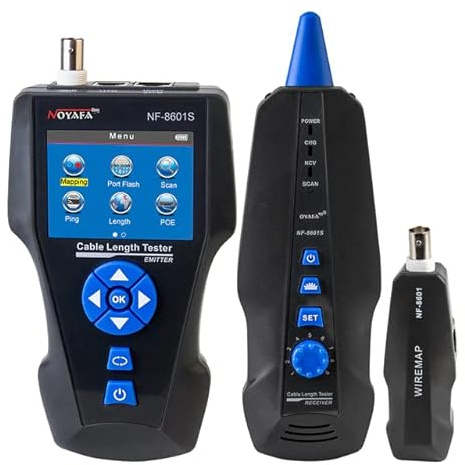 GuliTech Network Cable testers NOYAFA NF-8601S TDR Cable Tester For Network/BNC Coaxial/Telephone Cables with Troubleshooting Features of Length(NF-8601S)