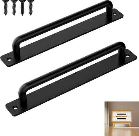 DGHOME 2PCS Door Handle Pulls, Barn Door Handles, Sliding Door Handle, Heavy Duty Firm Metal Bar Handle for Kitchen, Furniture, Cabinet, Closet, Shed Door, DGHOME-MLS-2P