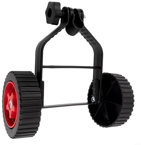 Set di ruote di supporto regolabili per decespugliatore di corde, 25 mm, altezza dell'albero regolabile, adatto per Weedeaters e bordatrici