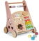 Buddy Baby Montessori Déambulateur en bois pour premiers pas avec jouets et activités, chariot marcheur pour bébé +12 mois (Laponie/rose)