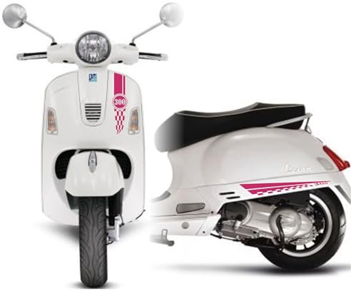 DualColorStampe Adesivi Compatibili con PIAGGIO VESPA GTS 300 super GTV 300 GTV250 GTV125 COD. M0305 (FUCSIA 41)