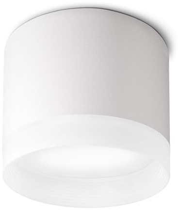 SSC-LUXon Aufputz Deckenleuchte VORA weiß matt - Spotlampe Decke mit Leuchtring blendfrei - Aufbauspot mit GX53 LED neutralweiß