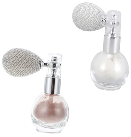 DOITOOL 2st Glitzer Sprühen Sprühnebelflasche Für Haare Körperpuder Glanzpuderspray Vintage Glasflaschen Highlighter-sprayer Für Den Körper Parfüm Das Gesicht Fräulein Flash-pulver Plastik
