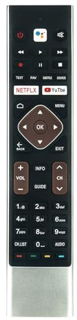 AULCMEET Nuovo telecomando vocale sostitutivo fit for Qbell Smart TV QT55GX23 QT65GX93 QT50GX93 QT32GX93