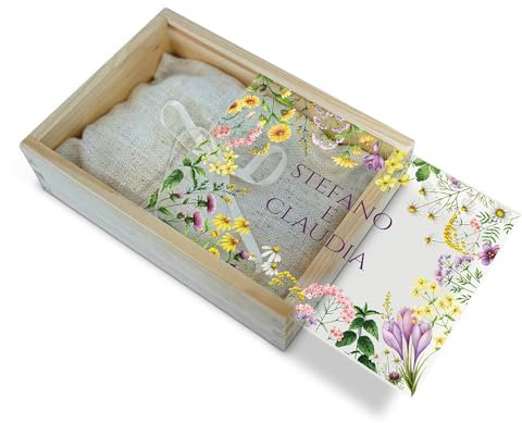 Scatola per Fedi Nuziali in Legno e Plexiglass, Personalizzata - Porta Anelli Matrimonio