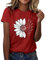 Gyaimxfu Maglietta Donna Manica Corta Elegante T-Shirt Donna Cotone Cotone Estiva T-Shirt Donna Scollo a V Colore Solido Economica Tee Maglietta Blusa Elegante T Shirt Festa