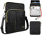 Lacdo Tablet Tasche Schutzhülle mit Schultergurt für 11 Zoll iPad A16, 11 Zoll iPad Air M3 M2, 11 iPad Pro M4, 10.9 ipad, 10.2 ipad, 10.9 iPad Air, 10.5 iPad Pro, 11 Galaxy Tab A9+, Schwarz