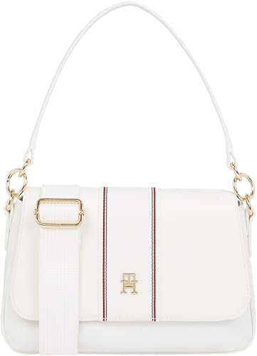 Tommy Hilfiger Damen Crossbody Bag Tasche Poppy mit Tragegriff, Elfenbein (Ecru Corp), Einheitsgröße