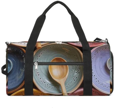 Sac de sport pour homme et femme avec compartiment pour chaussures et compartiment humide, sac de voyage, sac de voyage, bols, assiettes, sac de week-end, sac de nuit pour natation, fitness,