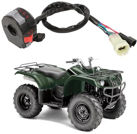 Taesayl Commodo interrupteur phare guidon gauche pour YAHAMA Raptor 350 660 660R Grizzly 350 400 660 YFM350 400 660F Kodiak 400 450 YFM400 450 Wolverine 350 450 YFM350 450FX Commande au guidon