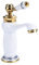 Robinet Rétro de Lavabo Salle de Bain,Mitigeur Robinet Antique Vintage avec Poignée en Céramique,Robinetterie Salle Bain Eau Chaude et Froide (Blanc)