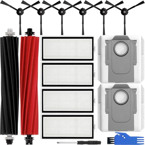 EATBALE Q8 Max Pièces de rechange pour Roborock Q5 Pro/Q5 Pro+/Q5 Max+/Q5 DuoRoller+/Q8 Max/Q8 Max+(Plus) Robot Aspirateur Accessoire, brosses principales, sacs à poussière, filtres, brosses latérales