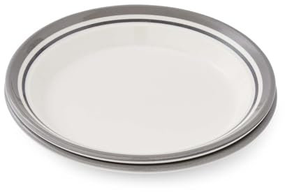 Potter's Stripe Lot de 4 assiettes à dessert Gris