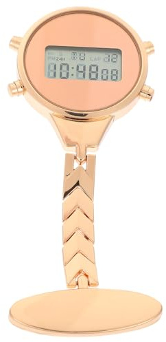 Holibanna Nurse Watch Digital Fob Watch with Seconds Electronic Pocket Lapel Pin Clip Safety Pin Back Portable Unisex Badge for Nurses Doctors Paramedics and Students