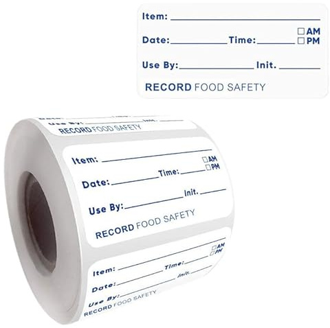500 Lebensmittelaufkleber mit Datum, 25 x 50 mm, gefrieretiketten selbstklebend Haushaltsetiketten, Abnehmbare Gefrierschrank Etiketten, Datum Etiketten, Universal Etiketten für Küche Marmelade