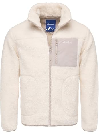 Amaci&Sons Herren Fleecejacke Teddyfleece Sweatjacke Plüsch Männer Pullover Hoodie 1-04033