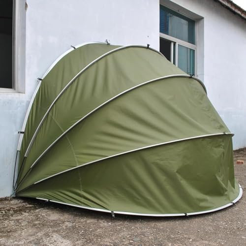 VUIKLCty Bike Cover Hanging Motorcycle Shed Tent Track Shed Motorcycle Shed Garage Tent Motorcycle Storage Garage Tent Semi Spiral Shell Motorcycle Tent Bike Tent Sheds(Green)
