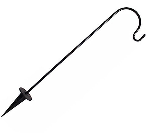 Garneck Kleiner Schäferhaken Aus Robustem Eisen – Idealer Hirtenstab Für Garten - Zum Aufhängen Von Laternen - Blumenkörben Und Solarleuchten 75 Cm Hoch Stabil Und Wetterfest