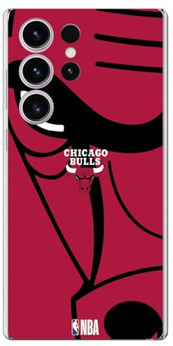 Personalaizer Schutzhülle für Samsung Galaxy S23 Ultra – Basketball-Design NBA Chicago Bulls – Schutzhülle aus flexiblem TPU-Silikon, transparent