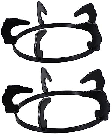 HOLIDYOYO Soporte para Estufa de Gas Antideslizante 2 Pcs Hierro Redondo Resistente al Calor para Cocinas Uso Práctico Rejillas para Ollas