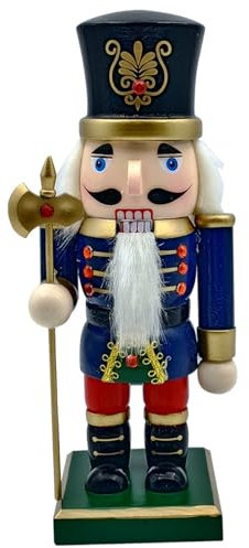 Rdxanc 1 cascanueces de madera de 23 cm, decoración de nueces, rey soldado, marioneta, muñecos