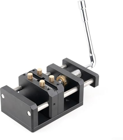 Schraubstock für Holzbearbeitung mit selbstzentrierender Funktion für präzises Klemmen, CNC-Aluminiumlegierung, V-Nut für sicheren Halt verschiedener Holzformen