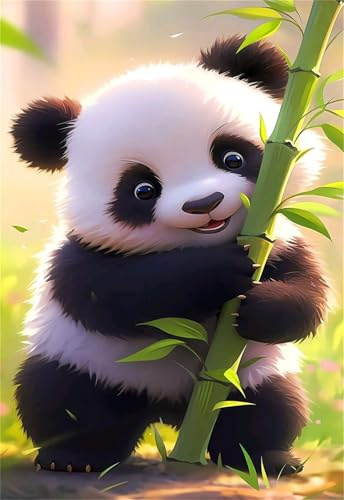 Puzzle 70 Teile Erwachsene Tier Panda Bambus, Impossible Klassische Jigsaw Puzzles 20x15 cm, Puzzlespiele für Die Ganze Familie