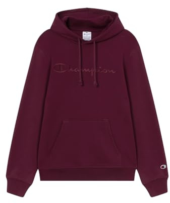 Champion Herren-Sweatshirt mit Kapuze und Plüschfutter mit Maxi-Logo, bestickt, 220271