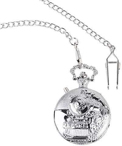 TOPPERFUN Vintage Taschenuhr Herren mit Lokomotiv-Design, leuchtende Klapp-Taschenuhr aus langlebiger Legierung, kreatives Geschenk und stilvolle Kleidung Dekoration für Freunde und Familie