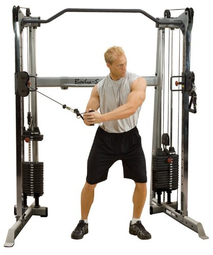Body-Solid GDCC-200 Kraftstation | Functional-Trainer | Cable-Crossover| Multi-Kabelzug (2x 95kg-Steckgewichten)