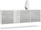 Vladon Kommode Cuba, Made in Germany, Weiß matt/Beton Oxid Optik - Modernes Sideboard für Ihr Wohnbereich - (BxHxT) 182x53x35 cm