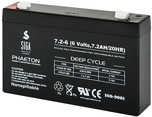 Blei Akku 6V 7,2Ah AGM VRLA Gel Batterie zyklenfest USV Bleigel