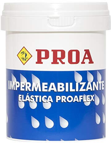 Impermeabilizante elástica pisable. Blanco. 4 L. Pintura pisable e impermeabilizante para terrazas.Antigoteras. PROAFLEX.