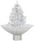 vidaXL Schneiender Weihnachtsbaum mit Schirmfuß Schneefall Kugeln LED-Lampen Tannenbaum Christbaum Kunstbaum Dekobaum Schnee Weiß 75cm