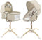 bebe2luxe Louna : Multifunktionale Wiege Baby (ELEKTRISCHE BABYSCHAUKEL, HOCHSTUHL,BABYWIPPE) (Beige)