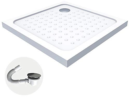 SANA Receveur de douche blanc 100 x 100 cm + siphon inclus