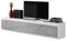 MF Mobile Porta TV Roma Bianco/Grigio Marmo Oro Laccato Lucido 4 Ante - Made in Italy, 220 x 50 x h45 cm