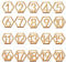WildWave Rustic Wooden Table Numbers,Hexagon Shape 1-40 Wedding Table Numbers with Holder Base,Ideal for Wedding Event Party or Catering Decoration Supplies
