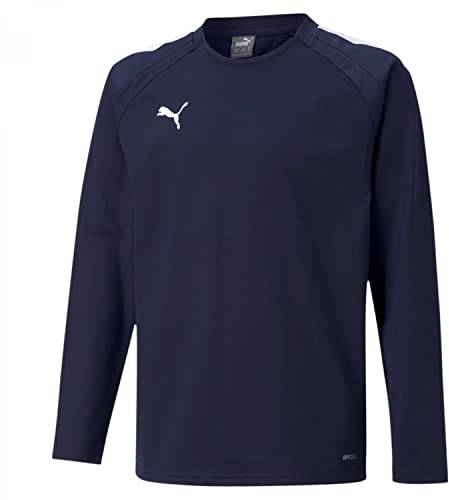PUMA Unisex Kinder Teamliga Training Sweat Jr Sweater, Peacoat-Puma White, 164