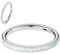 hengkaixuan 20G Conch Hoop Ring Septum Schmuck Nahtloser Clicker Ring Daith Ohrringe Chirurgischer Stahl Turm Tragus Conch Piercing Schmuck Kleiner Hoop Ohrring Nasenring Silber 12mm Weiß Opal