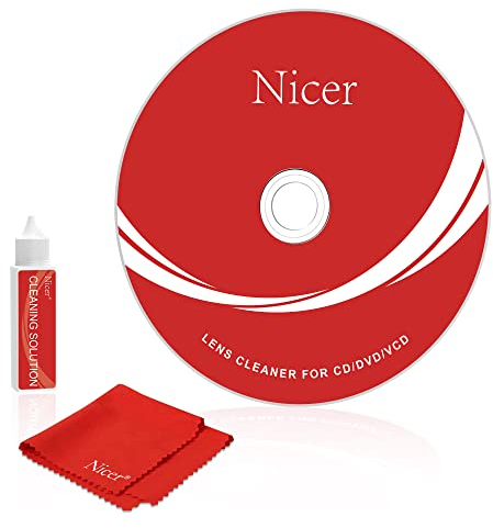 CD Player Laser Lens Cleaner, Disc Cleaning Set for CD/VCD/DVD Player, CD Discs, Set 2