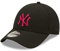 New Era Basecap NY Logo Accessoire Hut Kappe Cap New York Yankees schwarz pink MLB Fanprodukt - One-Size