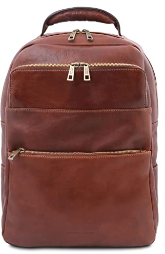 Tuscany Leather Melbourne - Notebook Rucksack aus Leder - TL142205 (Braun)