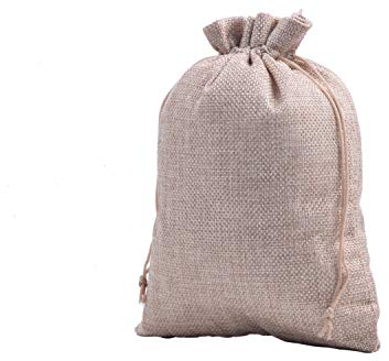 KONMAY 10er Set 30x40cm Jute Jutesäckchen Geschenkbeutel mit Kordelzug, Kleine Jutebeutel Leinensäckchen Sackleinen Geschenkbeutel mit Kordelzug für Lavendelblüten, Schmuck