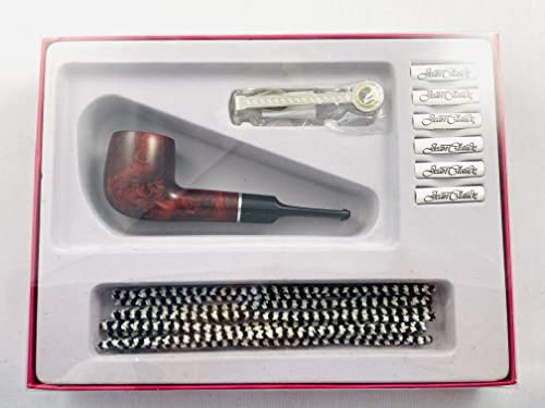 Jean Claude Pfeife Geschenkset Anfänger Set Pfeife braun gerade